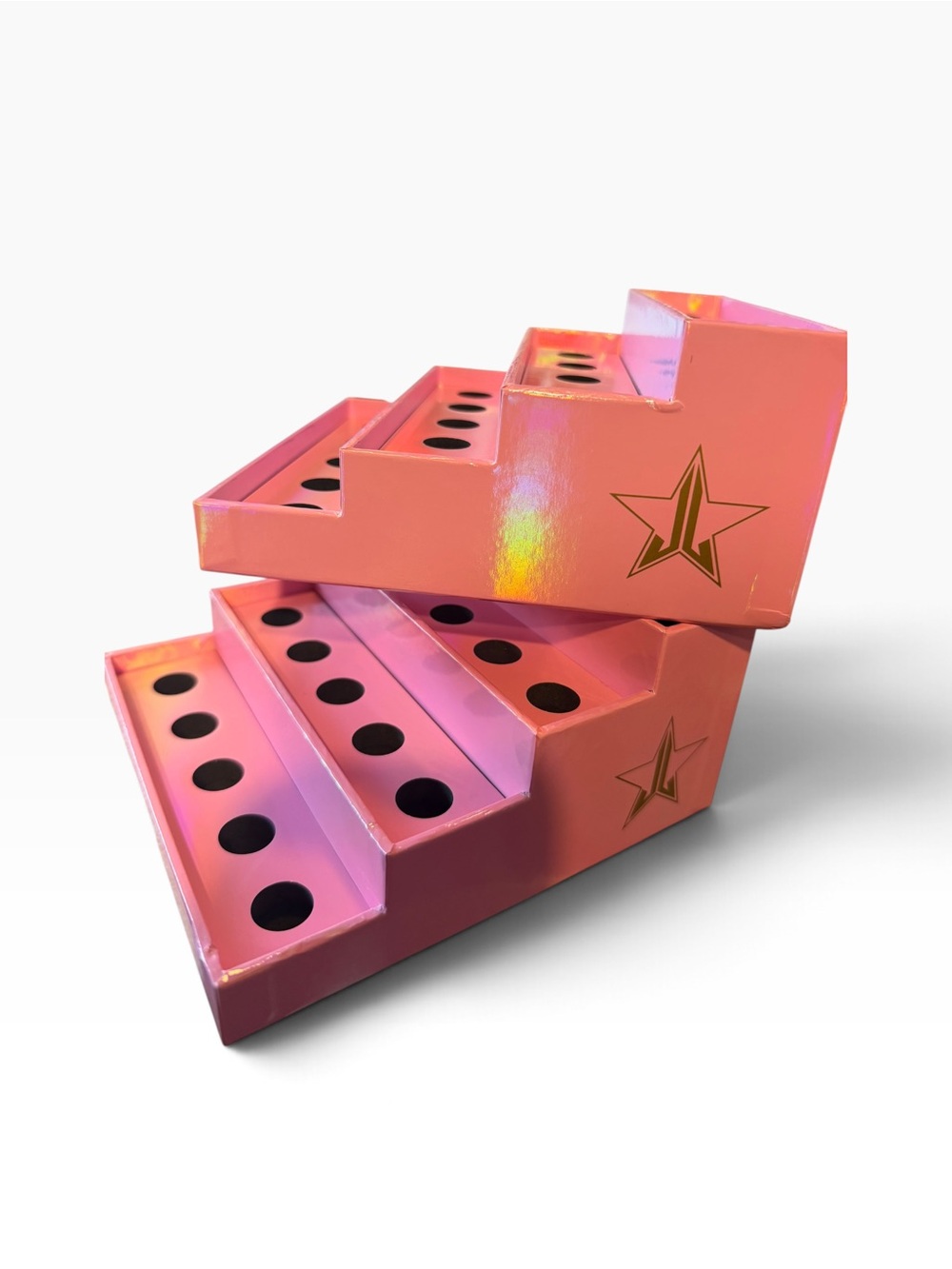 Jeffree Star Pink Iridescent Tiered Supreme Gloss Lipstick Display Stand